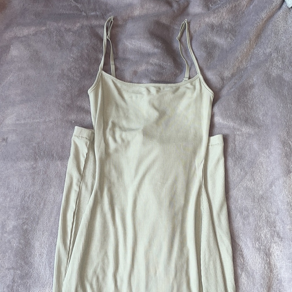 NWT SKIMS Soft Lounge Dress in Talc XS